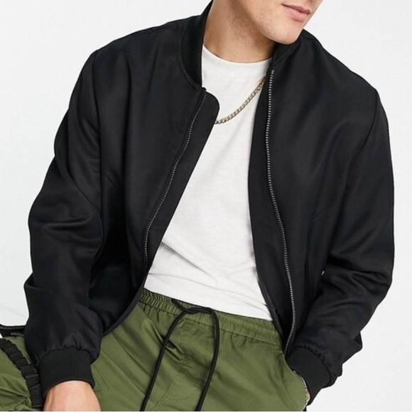 Men’s black bomber jacket - Picture 3 of 10